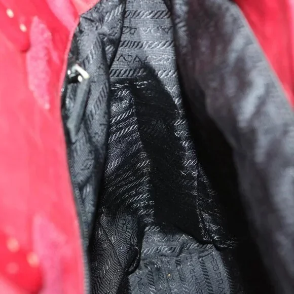 PRADA Hand Bag Nylon Red Auth ar11518 - Picture 13 of 16